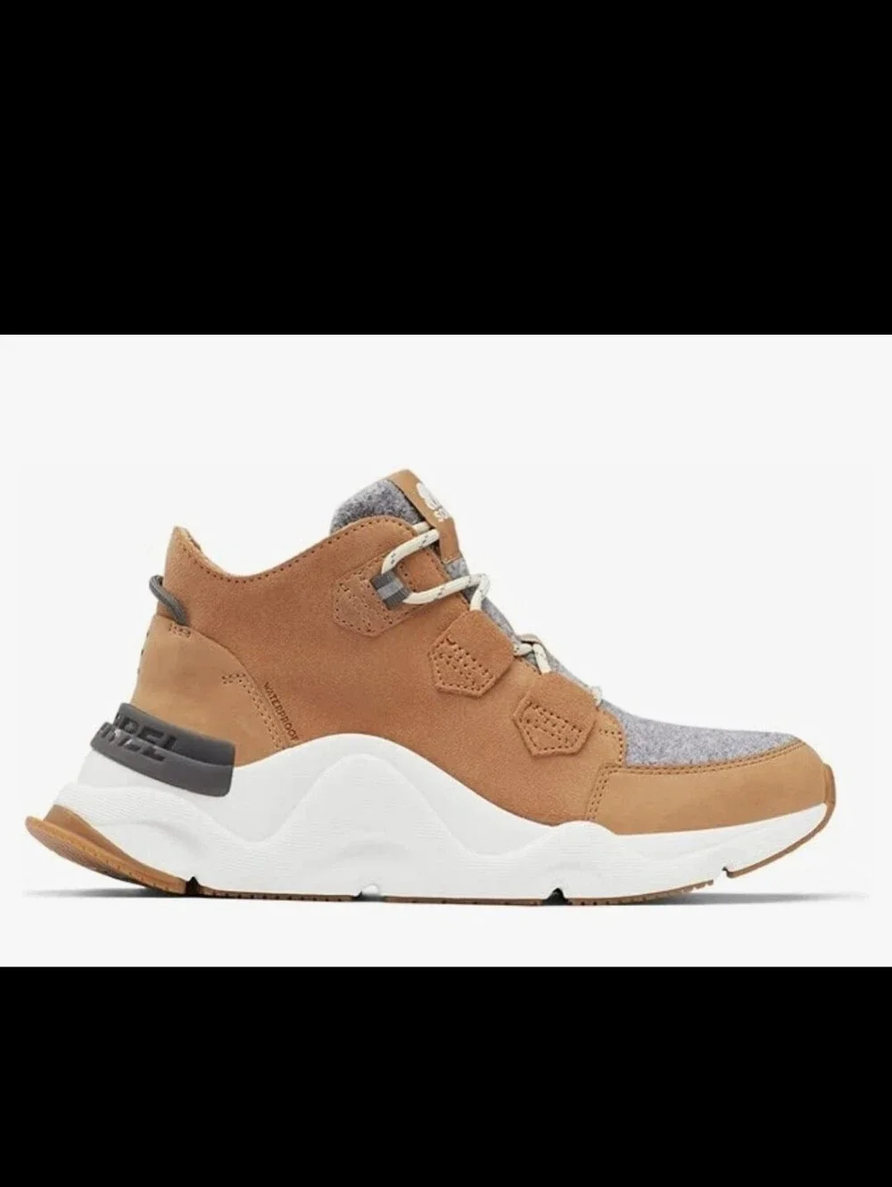 SOREL Kinetic RNEGD Caribou Waterproof Sneakers in Tawny Buff Boots, New!